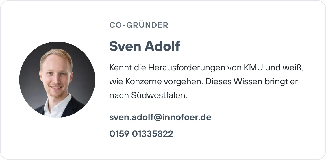 Kontaktkarte Co-Gründer