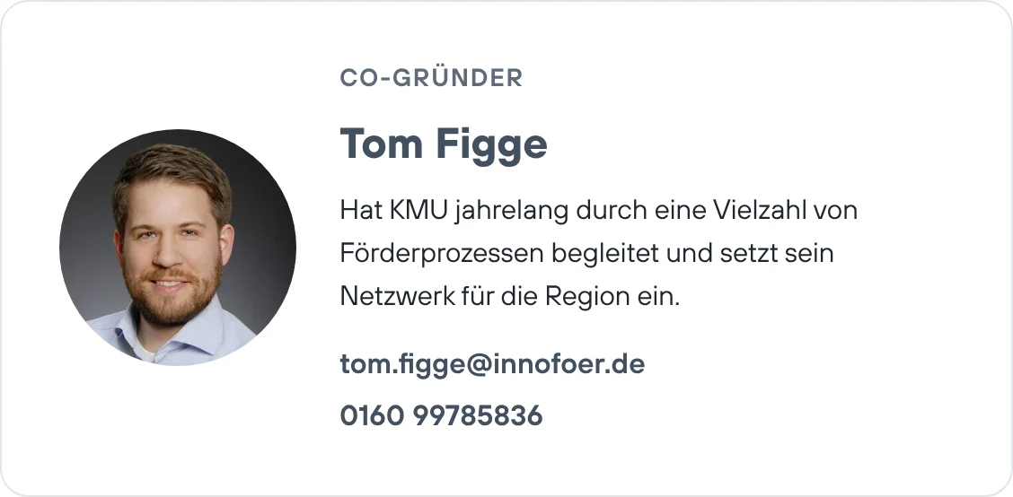 Kontaktkarte Co-Gründer